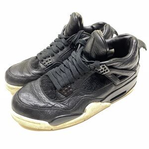 Size 9.5-2016 Men’s Air Jordan 4 Retro Pony Hair Black 819139-010 OG READ D1